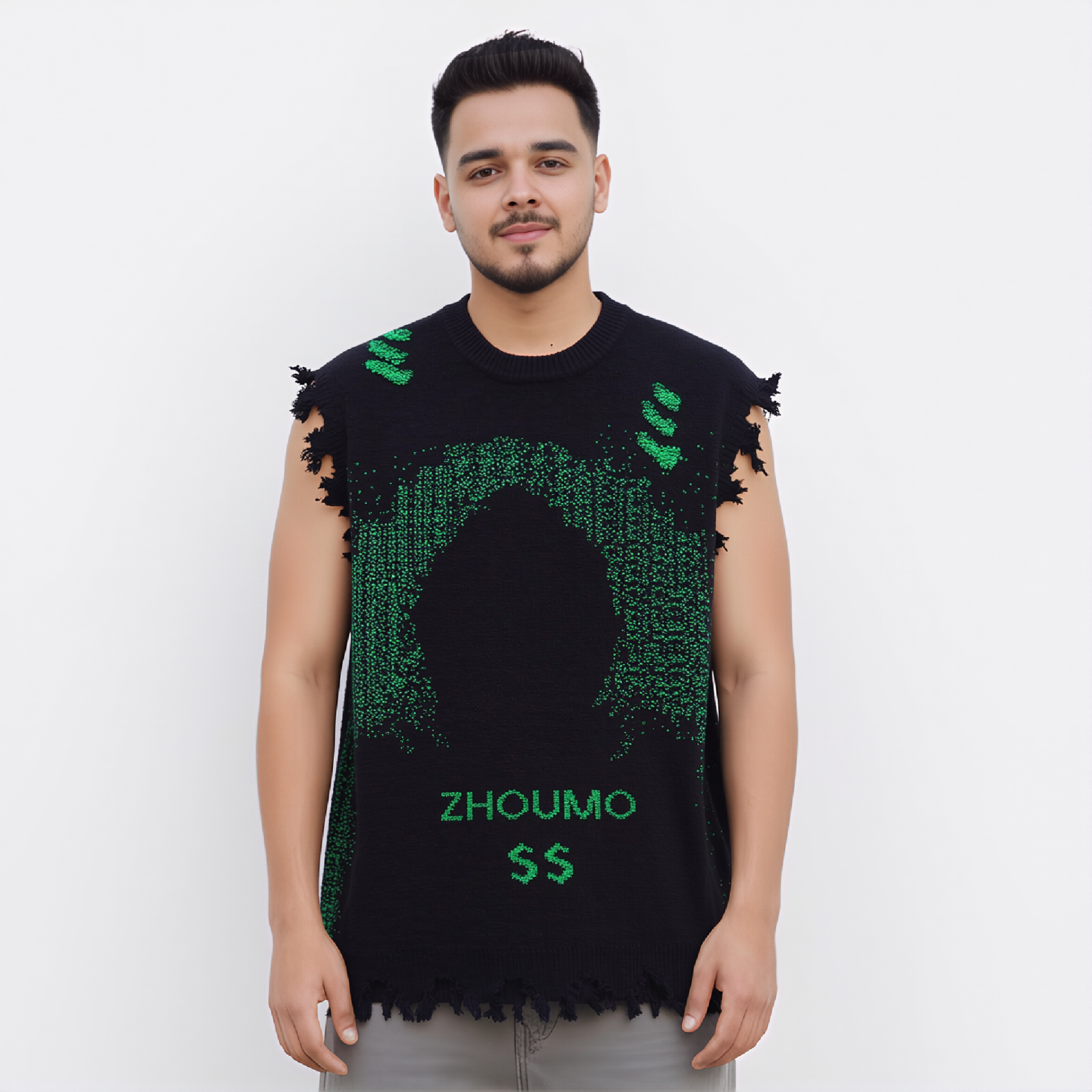 ZHOUMO Sleeveless Grunge Tee