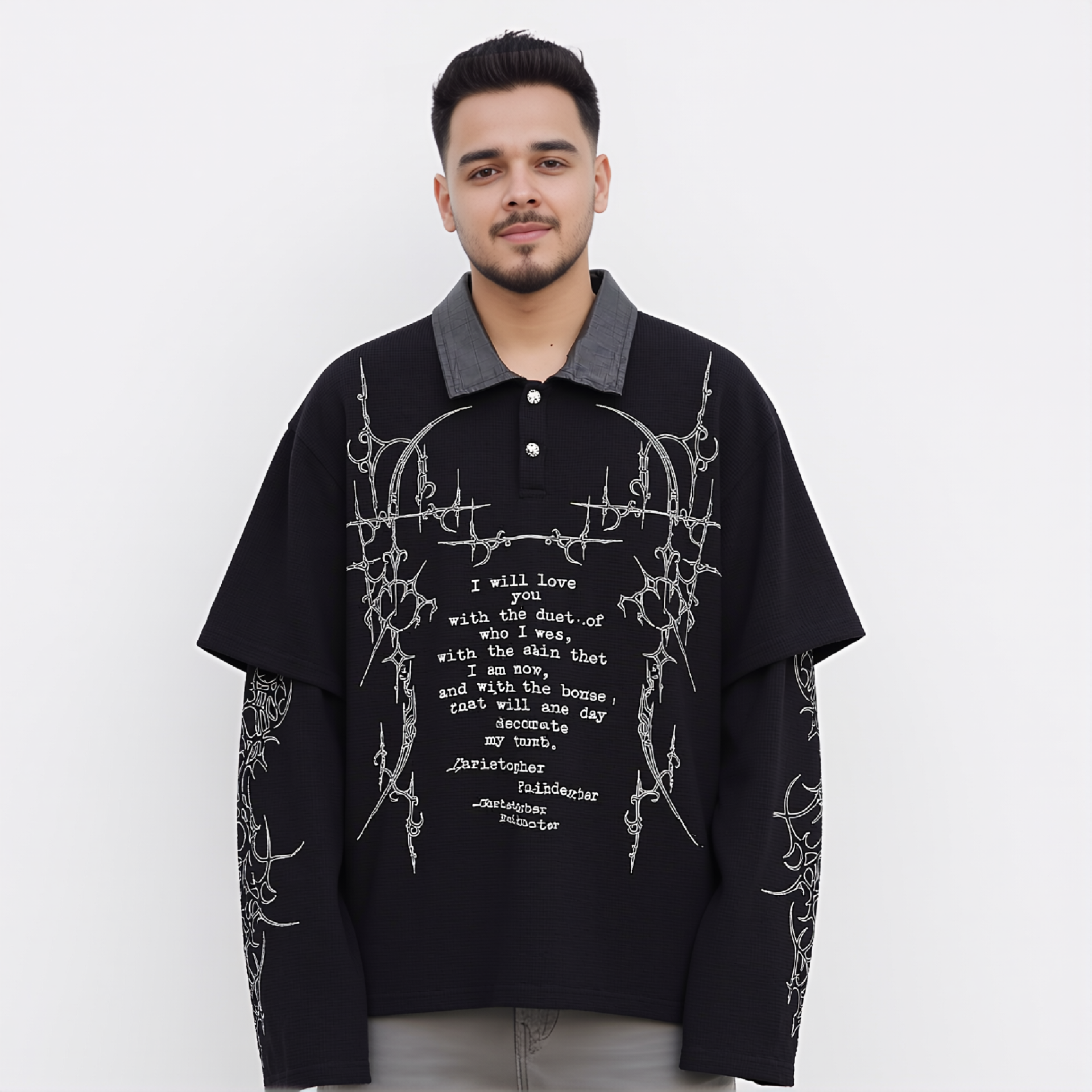 Script Chaos Layered Tee